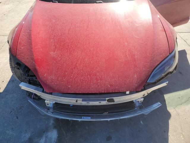 5YJSA1E57NF478036 - 2022 TESLA MODEL S RED photo 11