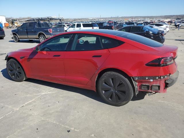 5YJSA1E57NF478036 - 2022 TESLA MODEL S RED photo 2