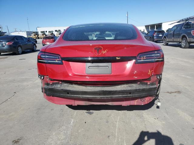 5YJSA1E57NF478036 - 2022 TESLA MODEL S RED photo 6