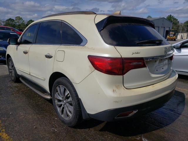 5FRYD3H46GB014740 - 2016 ACURA MDX TECHNOLOGY WHITE photo 2