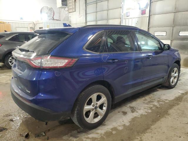 2FMTK3G90FBC28418 - 2015 FORD EDGE SE BLUE photo 3