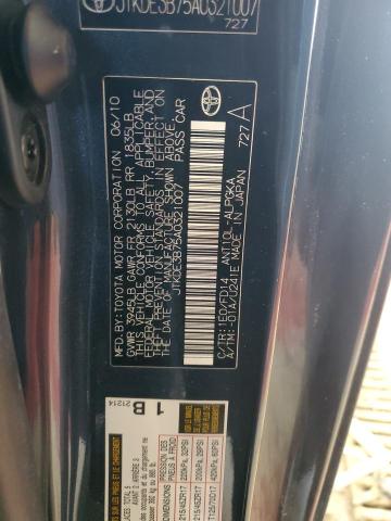 JTKDE3B75A0321007 - 2010 TOYOTA SCION TC შავი ფოტო 12