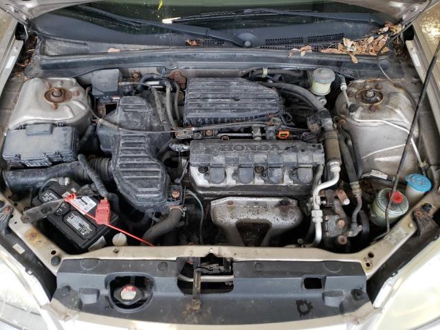 1HGES16592L076134 - 2002 HONDA CIVIC LX TAN photo 11