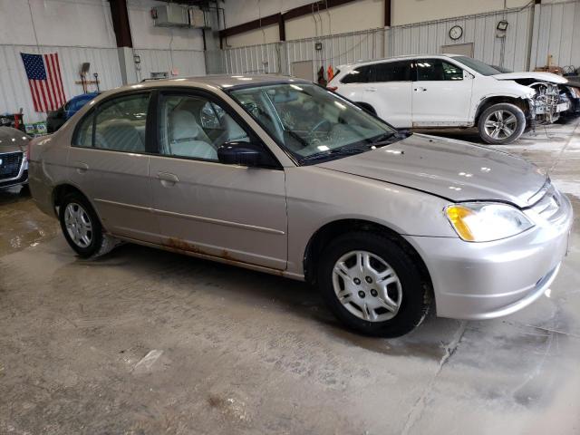 1HGES16592L076134 - 2002 HONDA CIVIC LX TAN photo 4