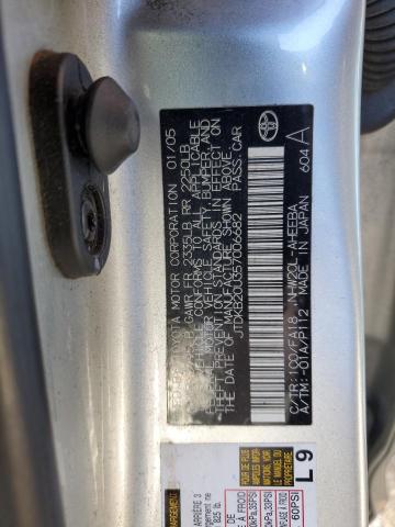 JTDKB20U357006682 - 2005 TOYOTA PRIUS SILVER photo 12