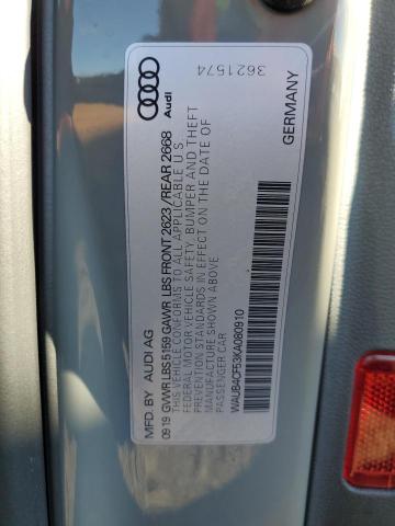 WAUB4CF53KA080910 - 2019 AUDI S5 PREMIUM PLUS 灰色 照片 13