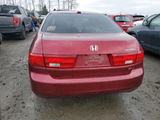 1HGCM56895A082177 - 2005 HONDA ACCORD EX RED photo 6