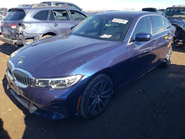 3MW5R7J02L8B17833 - 2020 BMW 330XI BLUE photo 1