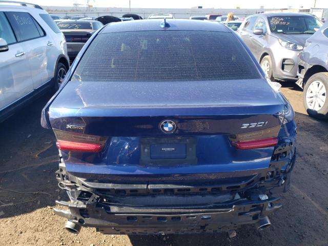 3MW5R7J02L8B17833 - 2020 BMW 330XI BLUE photo 6