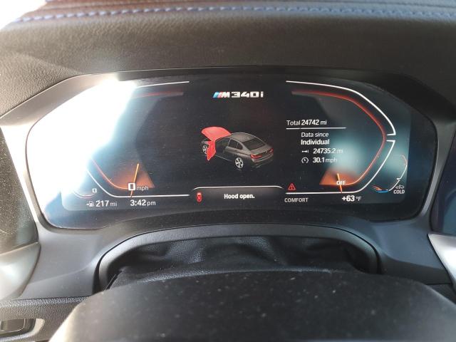 3MW5U7J04M8B66953 - 2021 BMW M340I BLUE photo 9