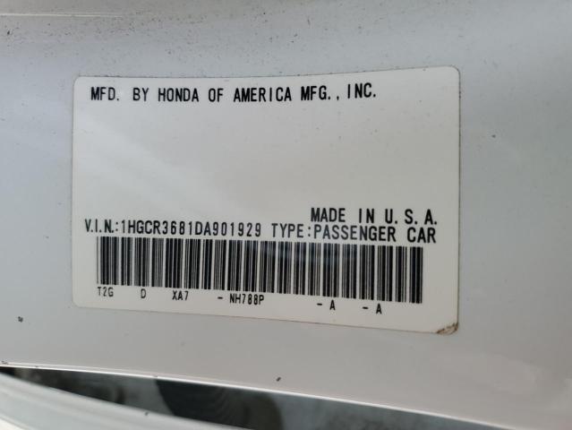 1HGCR3681DA901929 - 2013 HONDA ACCORD WHITE photo 13