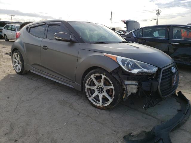 KMHTC6AE4EU190494 - 2014 HYUNDAI VELOSTER TURBO GRAY photo 4