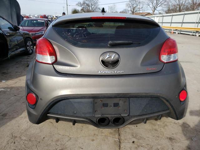 KMHTC6AE4EU190494 - 2014 HYUNDAI VELOSTER TURBO GRAY photo 6