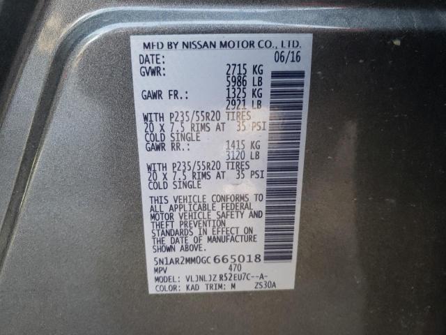 5N1AR2MM0GC665018 - 2016 NISSAN PATHFINDER S 石墨色 照片 13