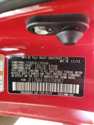 JF1ZNAA18E8704967 - 2014 TOYOTA SCION FR-S 红色 照片 12