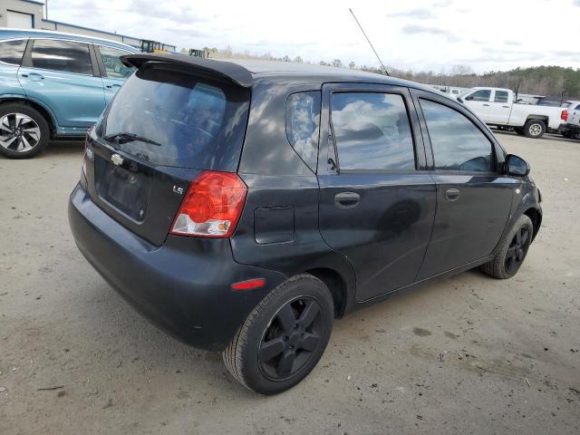 KL1TD66618B159794 - 2008 CHEVROLET AVEO BASE BLACK photo 3