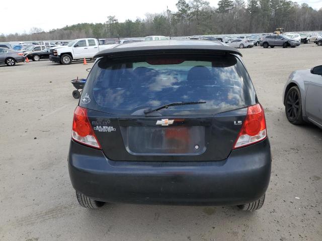 KL1TD66618B159794 - 2008 CHEVROLET AVEO BASE BLACK photo 6