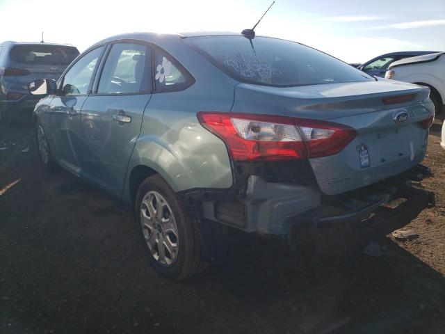 1FAHP3F28CL200285 - 2012 FORD FOCUS SE TURQUOISE photo 2