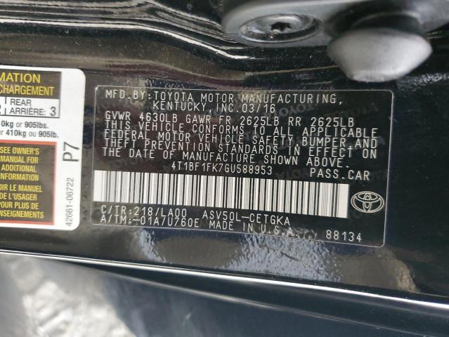 4T1BF1FK7GU588953 - 2016 TOYOTA CAMRY LE BLACK photo 13