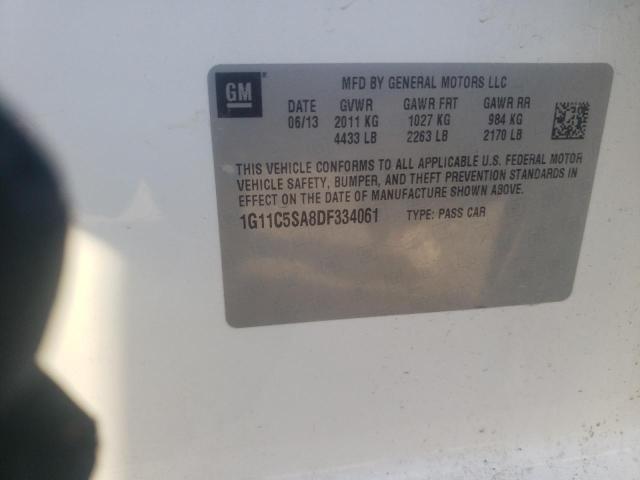 1G11C5SA8DF334061 - 2013 CHEVROLET MALIBU 1LT WHITE photo 12