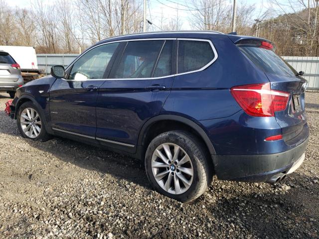 5UXWX9C52E0D34881 - 2014 BMW X3 XDRIVE28I BLUE photo 2