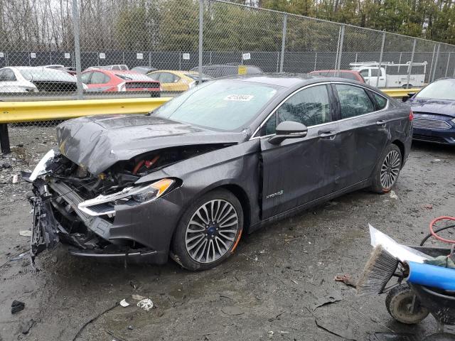 3FA6P0RU4JR116692 - 2018 FORD FUSION TITANIUM/PLATINUM HEV GRAY photo 1