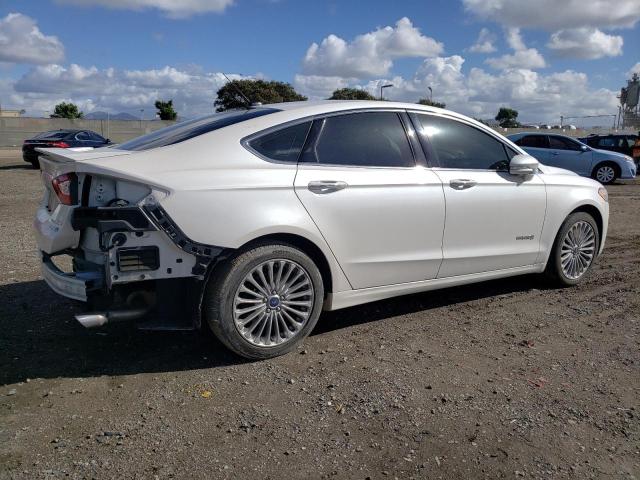 3FA6P0RU0ER378702 - 2014 FORD FUSION TITANIUM HEV WHITE photo 3