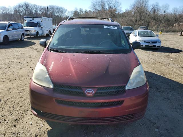 5TDBA23CX4S004244 - 2004 TOYOTA SIENNA LE BURGUNDY photo 5