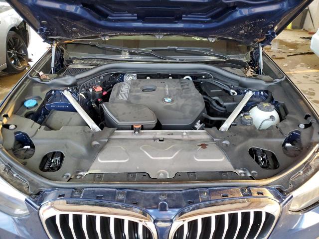 5UXTR7C51KLR49799 - 2019 BMW X3 SDRIVE30I BLUE photo 12