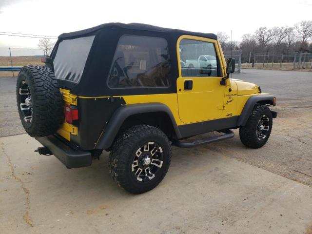 1J4FA49S12P700486 - 2002 JEEP WRANGLER / SPORT YELLOW photo 3