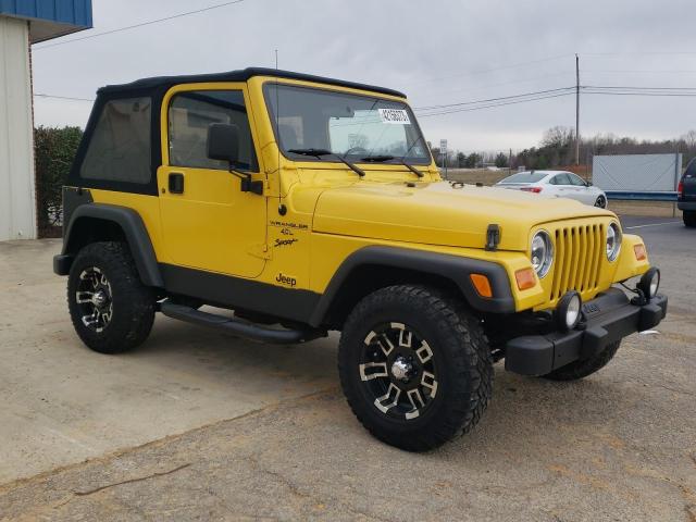 1J4FA49S12P700486 - 2002 JEEP WRANGLER / SPORT YELLOW photo 4