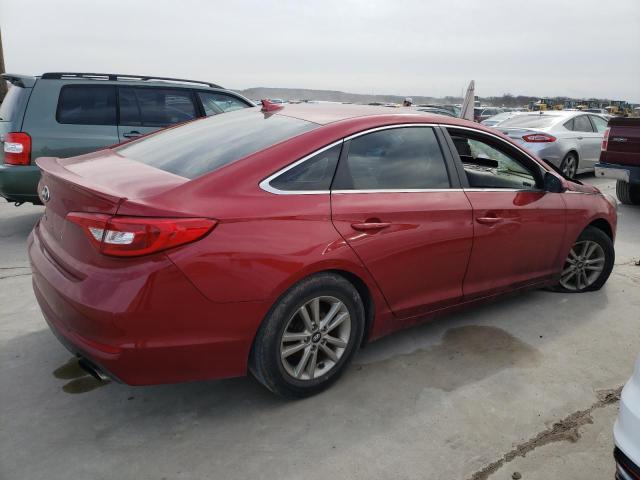 5NPE24AF5HH592634 - 2017 HYUNDAI SONATA SE RED photo 3