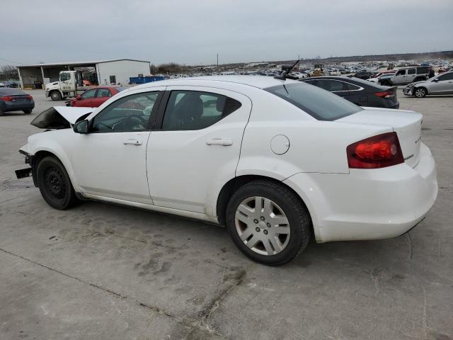 1C3CDZAB5DN568389 - 2013 DODGE AVENGER SE WHITE photo 2