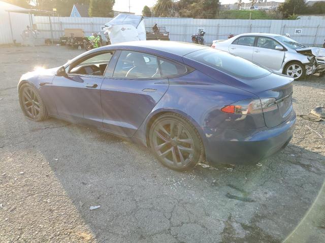 5YJSA1E53MF433545 - 2021 TESLA MODEL S BLUE photo 2