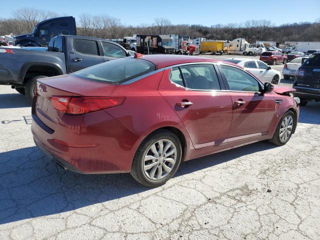 5XXGM4A72FG467370 - 2015 KIA OPTIMA LX RED photo 3