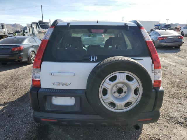 JHLRD68576C021615 - 2006 HONDA CR-V LX WHITE photo 6