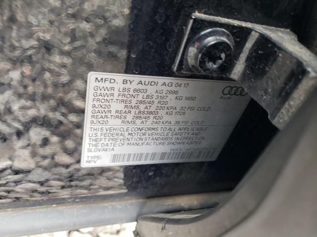 WA1VAAF73HD053710 - 2017 AUDI Q7 PRESTIGE BLACK photo 13