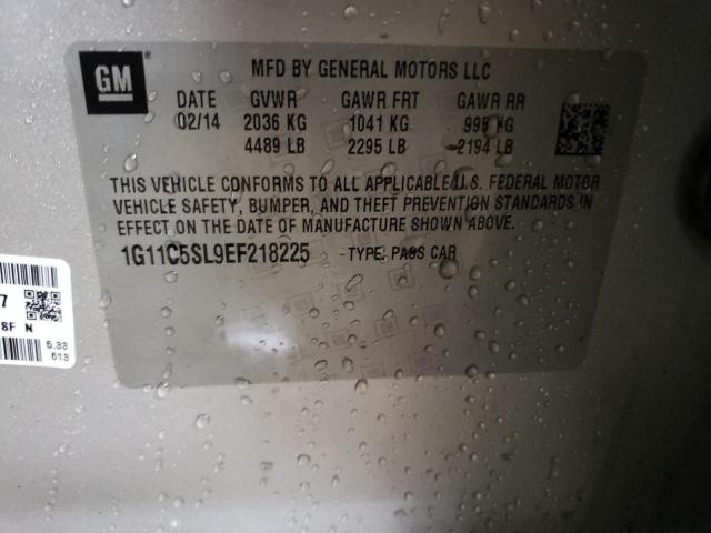 1G11C5SL9EF218225 - 2014 CHEVROLET MALIBU 1LT SILVER photo 12