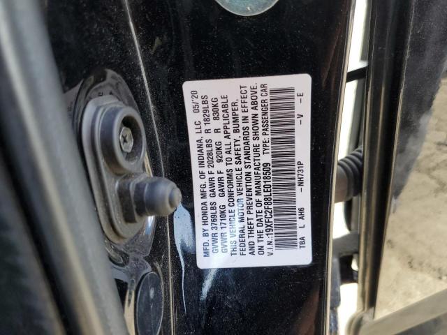 19XFC2F88LE018509 - 2020 HONDA CIVIC SPORT 黑色 照片 12
