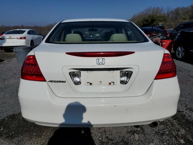 1HGCM56117A097309 - 2007 HONDA ACCORD VALUE WHITE photo 6