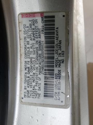 JTHBD192320058824 - 2002 LEXUS IS 300 SILVER photo 12