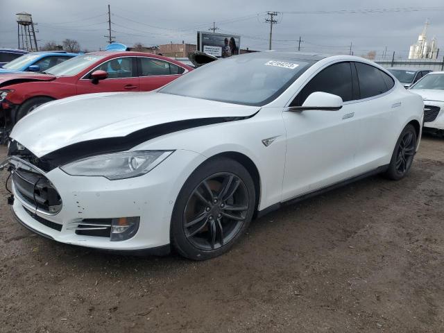 5YJSA1E26FF117923 - 2015 TESLA MODEL S Սպիտակ լուսանկար 1