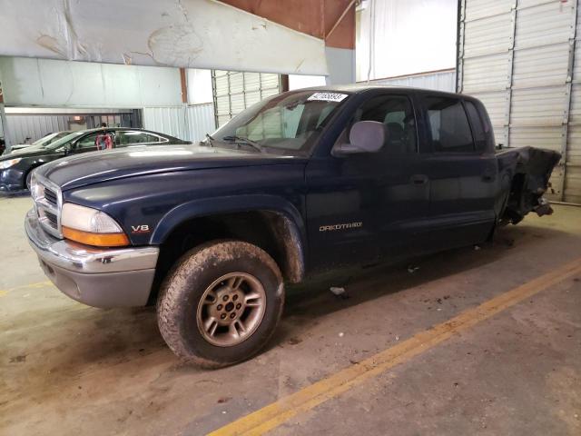 1B7GG2AN8YS720114 - 2000 DODGE DAKOTA QUAD BLUE photo 1