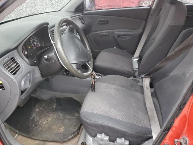 KNADE123766061039 - 2006 KIA RIO RED photo 7