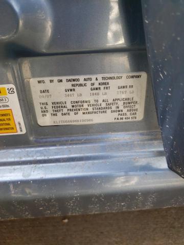 KL1TD56698B100986 - 2008 CHEVROLET AVEO BASE Mavi foto 13