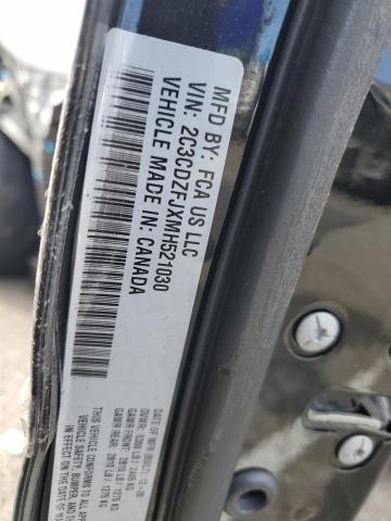 2C3CDZFJXMH521030 - 2021 DODGE CHALLENGER R/T SCAT PACK BLACK photo 12