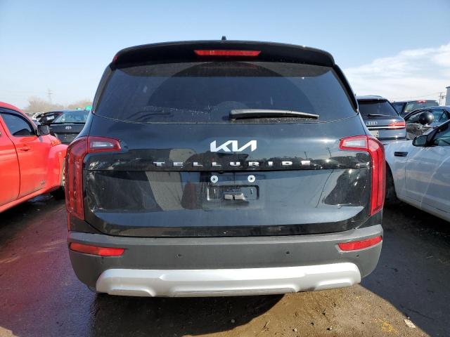 5XYP24HC7NG221904 - 2022 KIA TELLURIDE LX BLACK photo 6