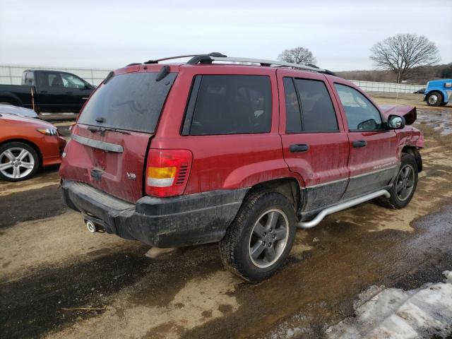 1J4GX48J14C168338 - 2004 JEEP GRAND CHER LAREDO RED photo 3