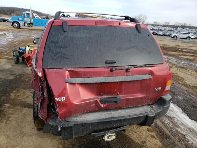 1J4GX48J14C168338 - 2004 JEEP GRAND CHER LAREDO RED photo 6