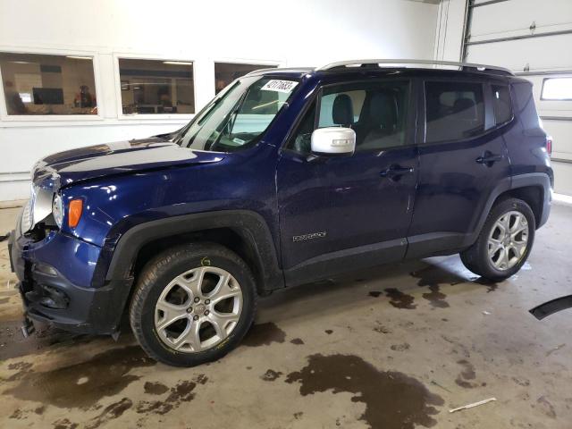 ZACCJBDT5GPE10677 - 2016 JEEP RENEGADE LIMITED BLUE photo 1